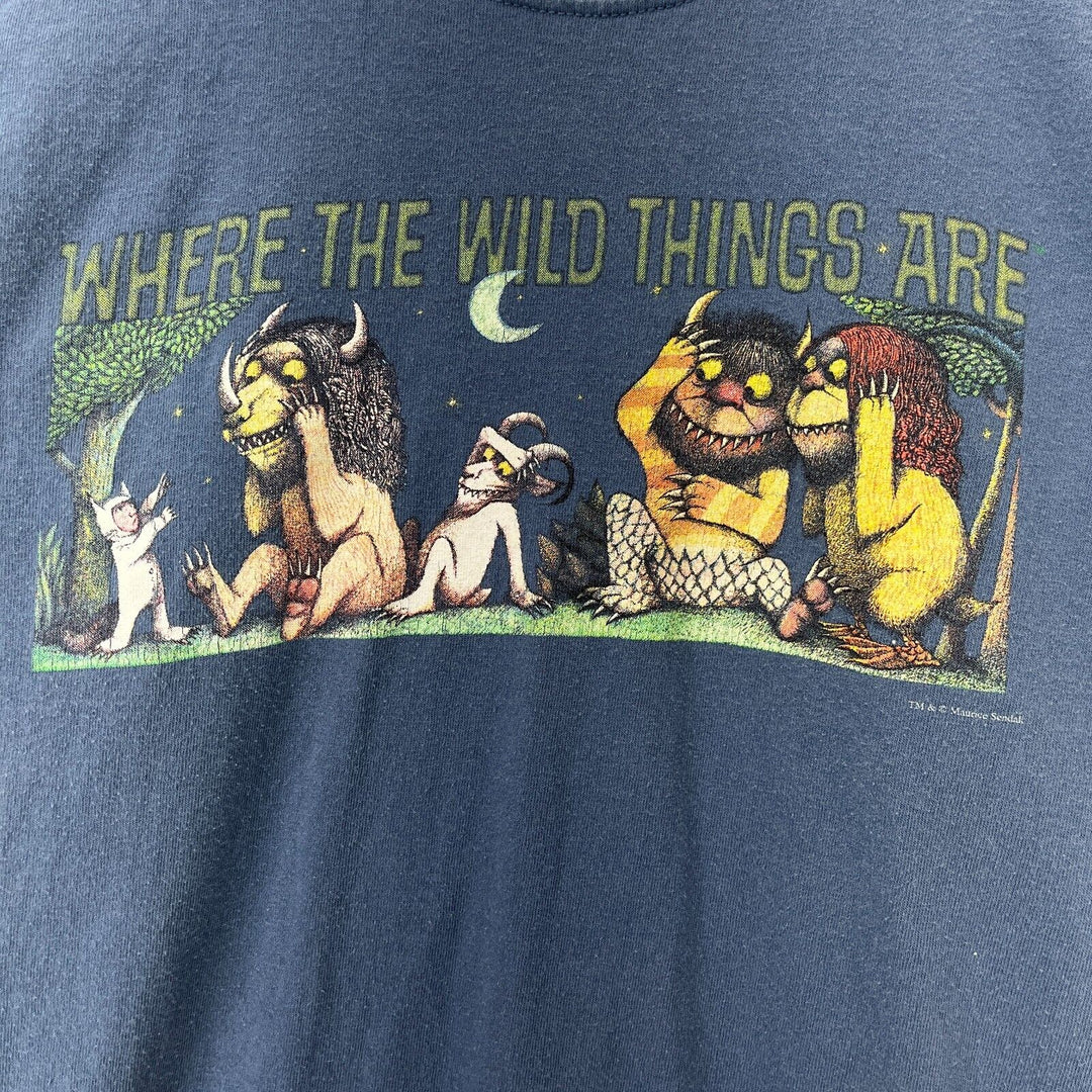 Vintage Maurice Sendak Where The Wild Things Are Cover Blue T-shirt Size M