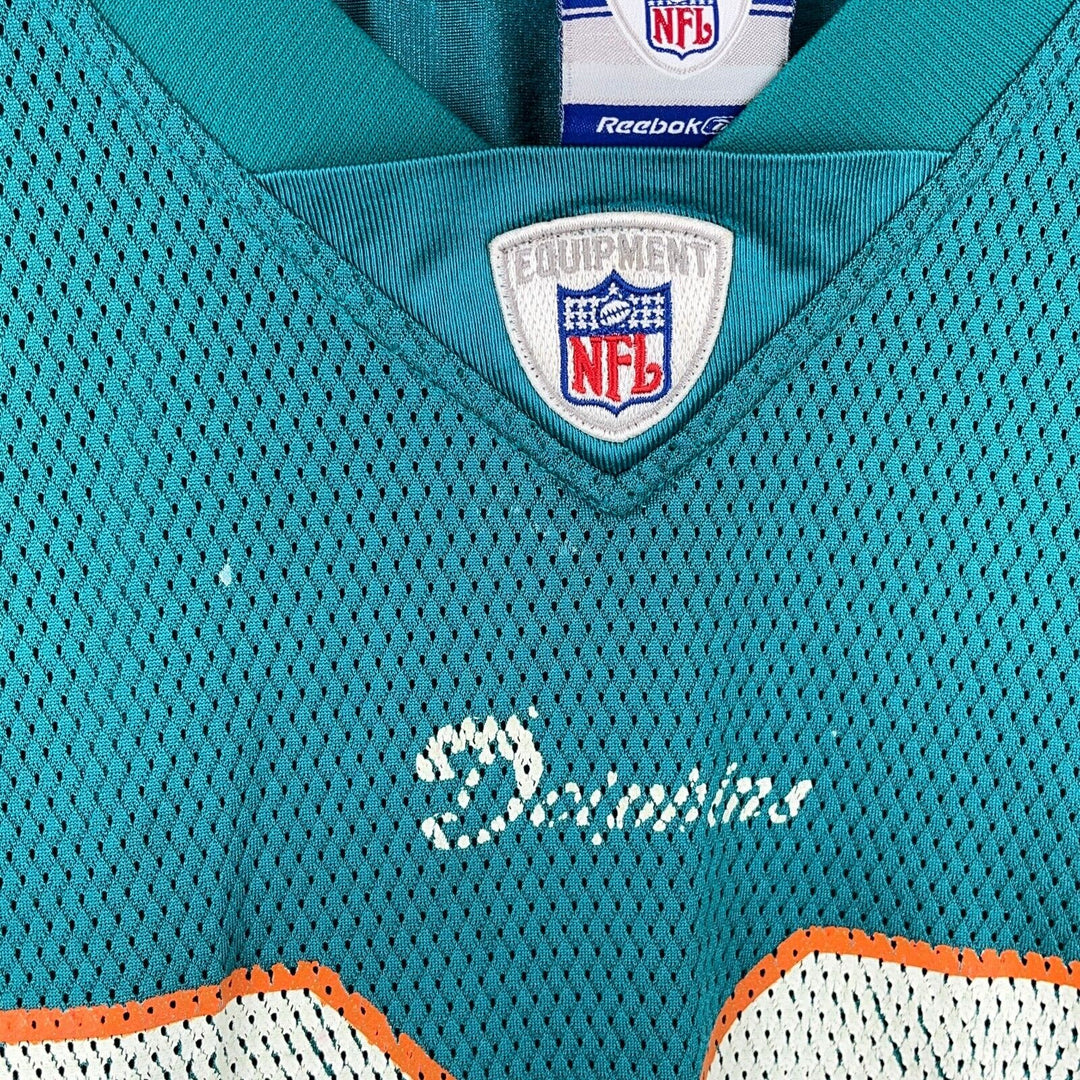 Vintage Reebok Miami Dolphins NFL Brown #23 Green Jersey Size XL