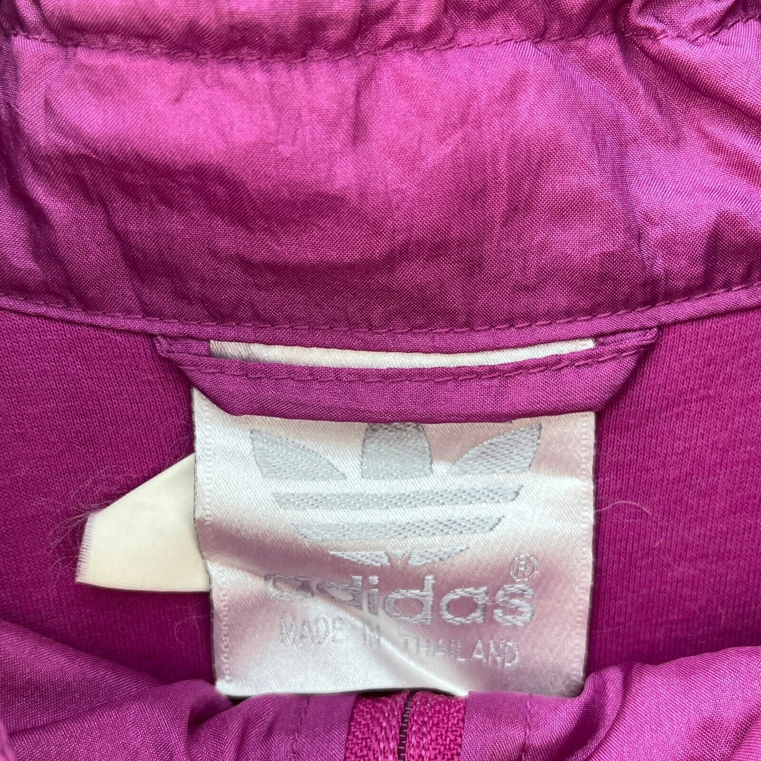 Vintage Adidas Embroidered Logo Full Zip Pink Light Jacket Size M Women's