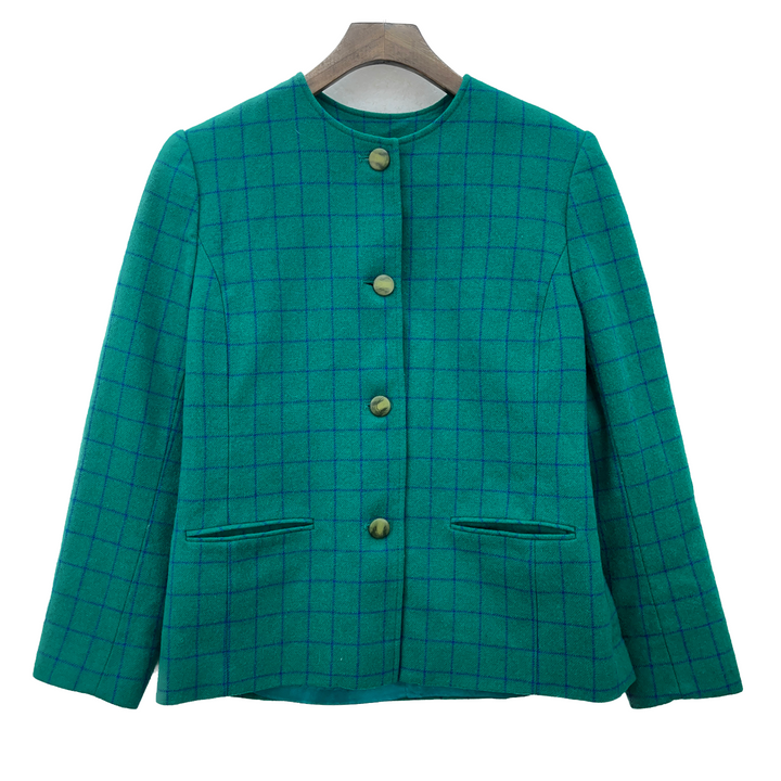 Vintage Pendleton Button Up Wool Green Jacket Size S Women's