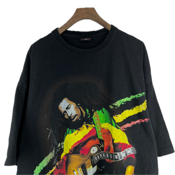 Early 2000s Bob Marley Natural Mystic Jamaica Reggae Black T-shirt Size 3XL