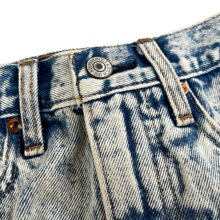 Abercrombie & Fitch Acid Wash Blue Natural Rise Mini Denim Skirt Size 00