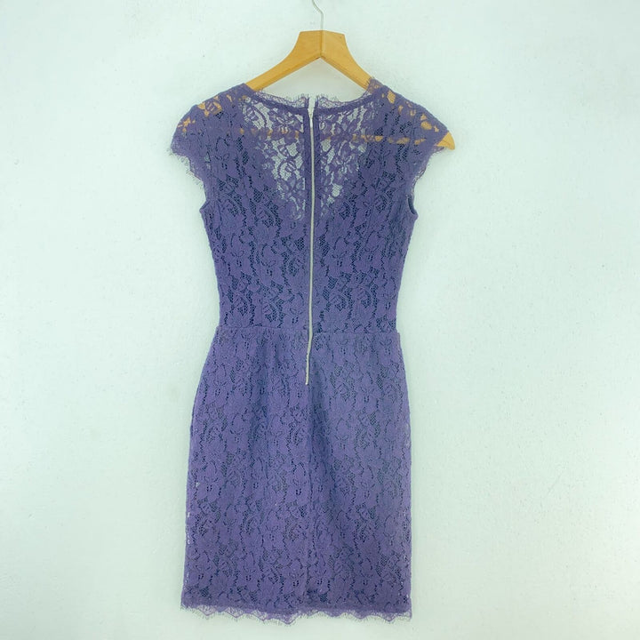 ARITZIA BABATON Purple Lace Mini Dress Size 0