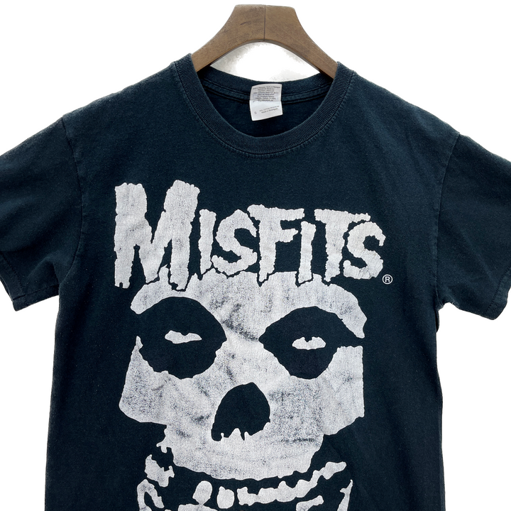 Vintage Misfits Skull Punk Rock Band Black T-shirt Size S