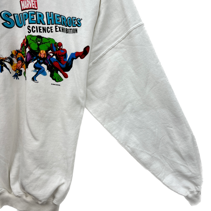 2006 Marvel Superheroes Spider-Man Iron-Man Vintage Sweatshirt Size XL White Y2K