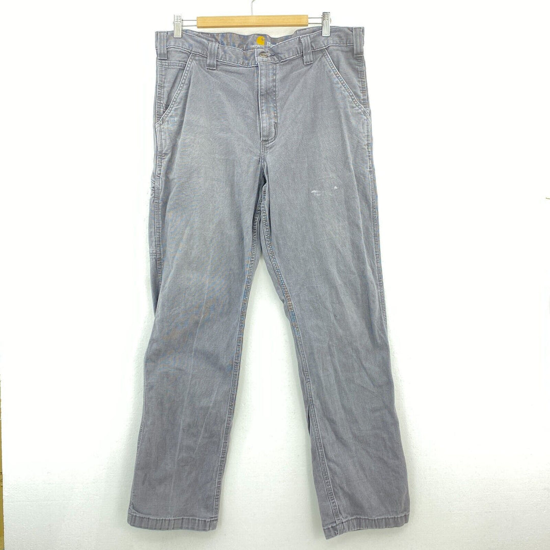 Carhartt Relaxed Fit Cargo Pant Gray Straight Leg Size 36