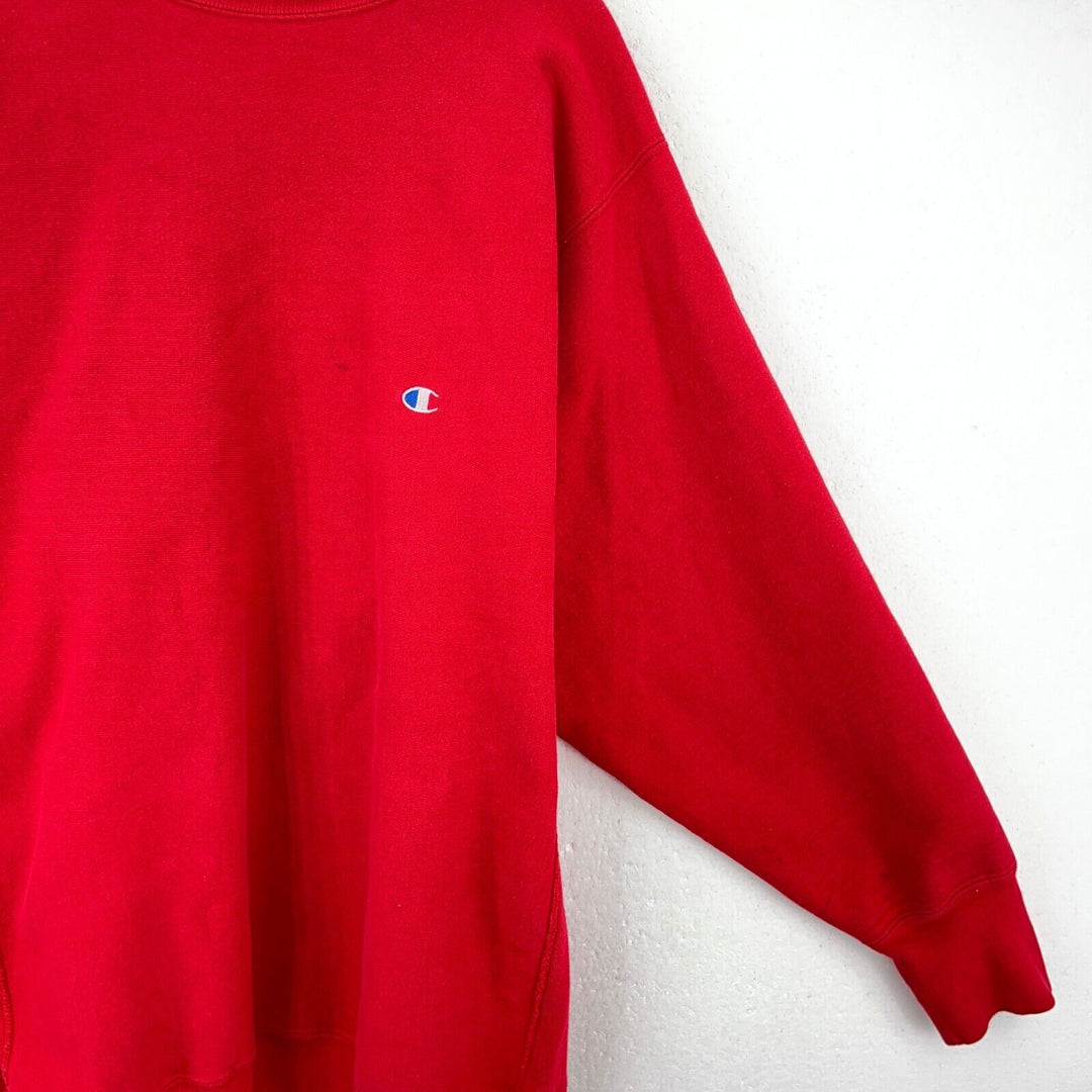 Vintage Champion Reverse Weave Warmup Sweatshirt Red Size XXL Made in USA