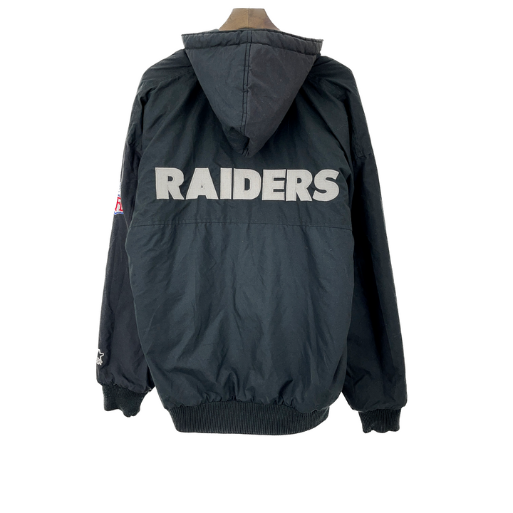 Vintage Starter Las Vegas Raider NFL Full Zip Insulated Black Jacket Size S