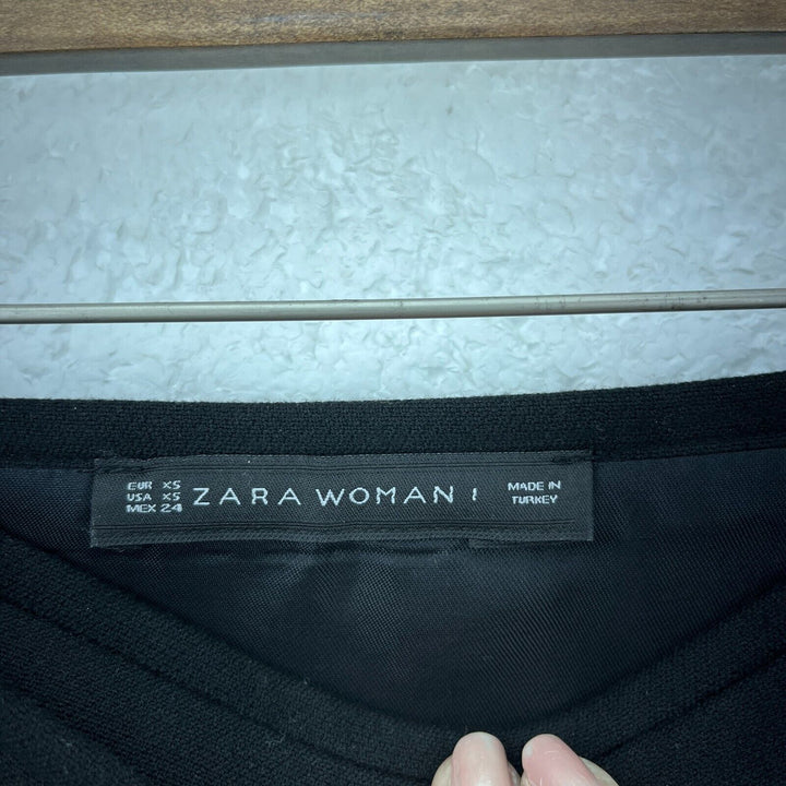 Zara Woman Black Quilted Mini Skirt SIZE XS