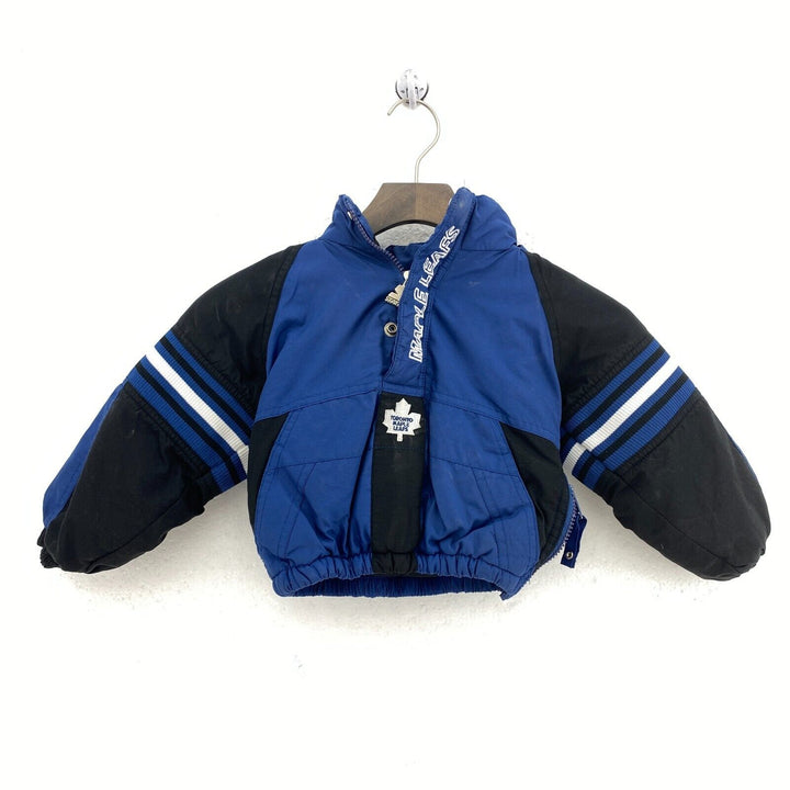 Starter Toronto Maple Leafs Insulated Hooded Jacket Size 2T Blue 1 Zip Kid's