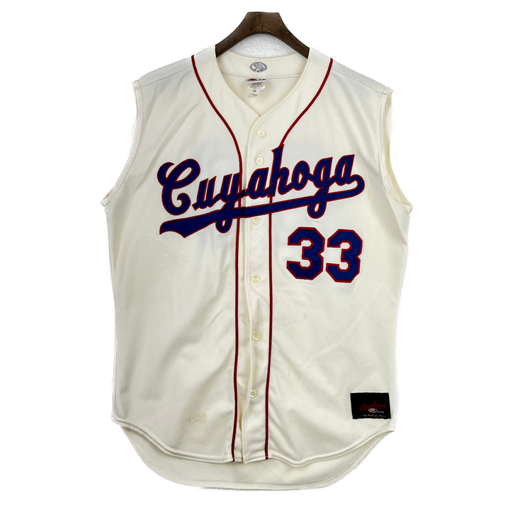 Vintage Cuyahoga NCAA #33 White Baseball Jersey Size 46