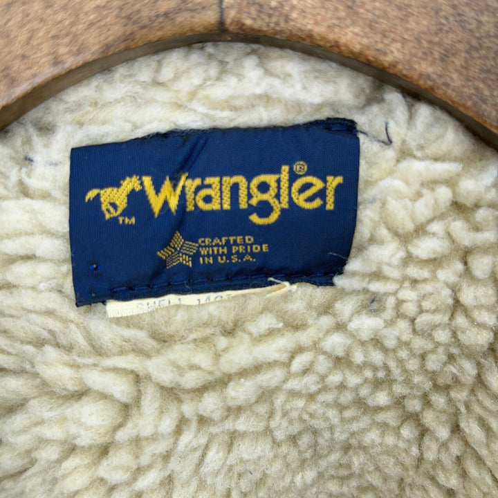 Vintage Wrangler Sherpa Lined Blue Denim Jacket Size S