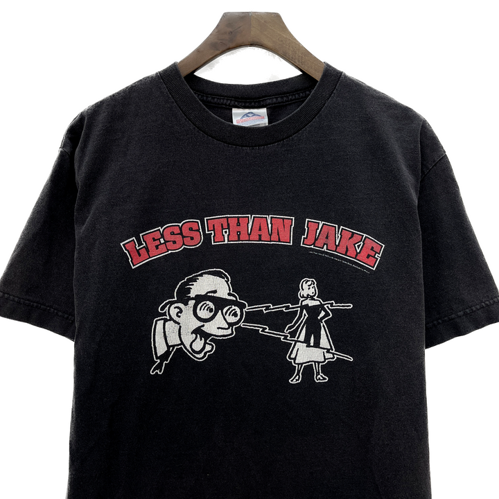 2003 Less Than Jake Anthem Album Tour Vintage T-shirt Size M Black Y2K