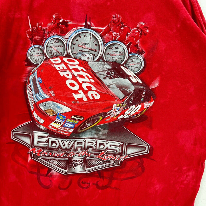 Vintage chase Carl Edwards Car Racing Red T-shirt Size XL