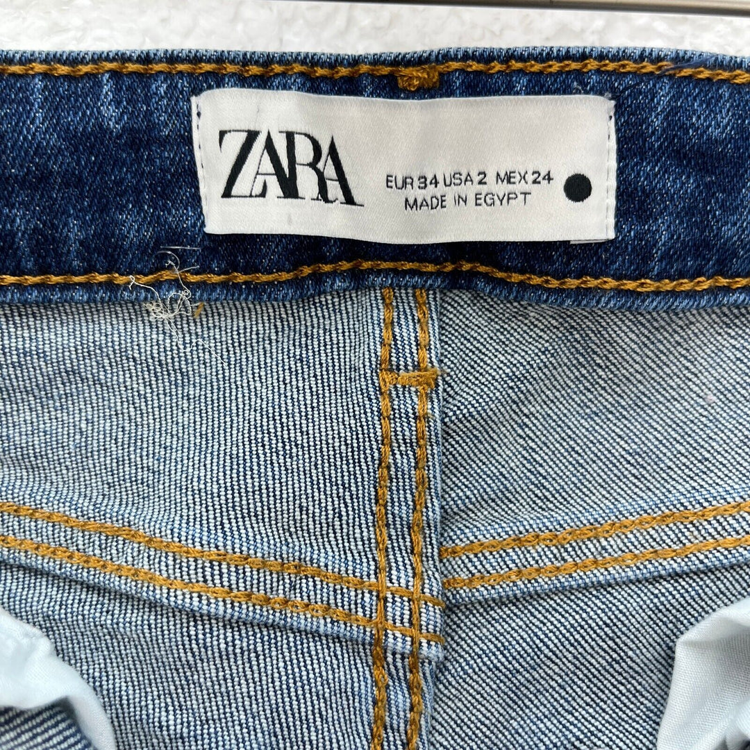 Zara Skinny Dark Wash Blue Jeans Size 34