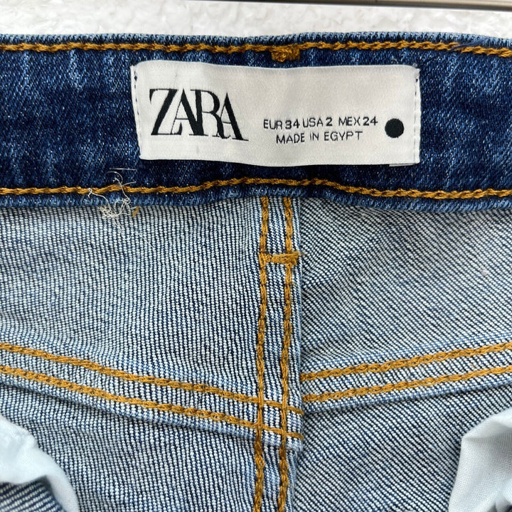 Zara Skinny Dark Wash Blue Jeans Size 34