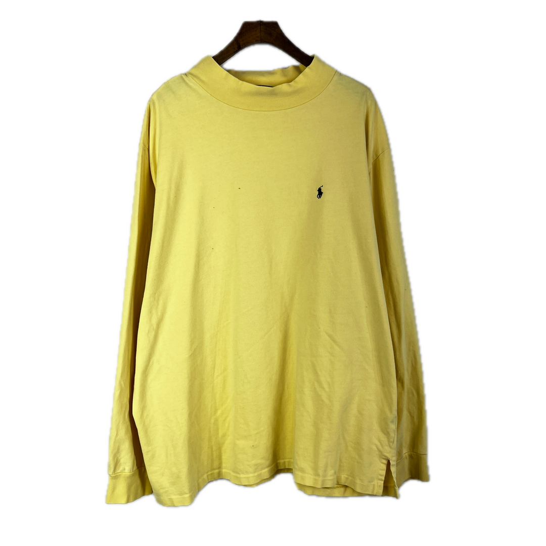 Ralph Lauren Polo Golf Men's Size XXL Long Sleeve Yellow T Shirt. Red Pony Logo