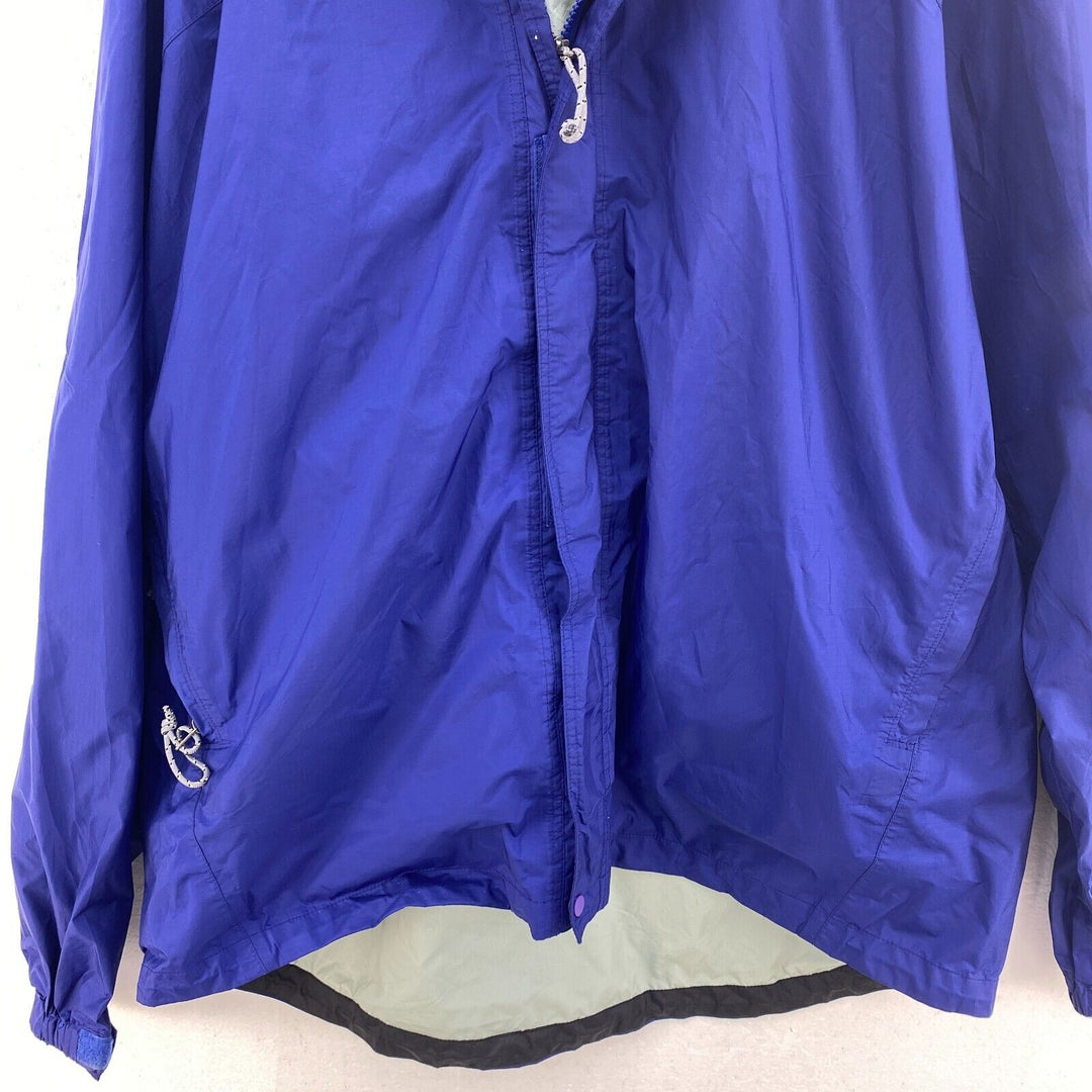 Patagonia Logo Full Zip Hooded Windbreaker Blue Jacket Size 2XL