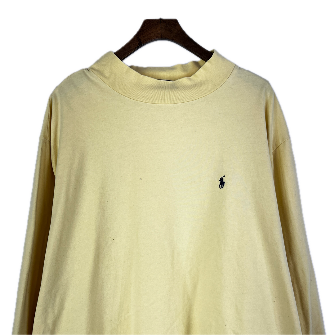 Ralph Lauren Polo Golf Men's Size XXL Long Sleeve Yellow T Shirt. Red Pony Logo