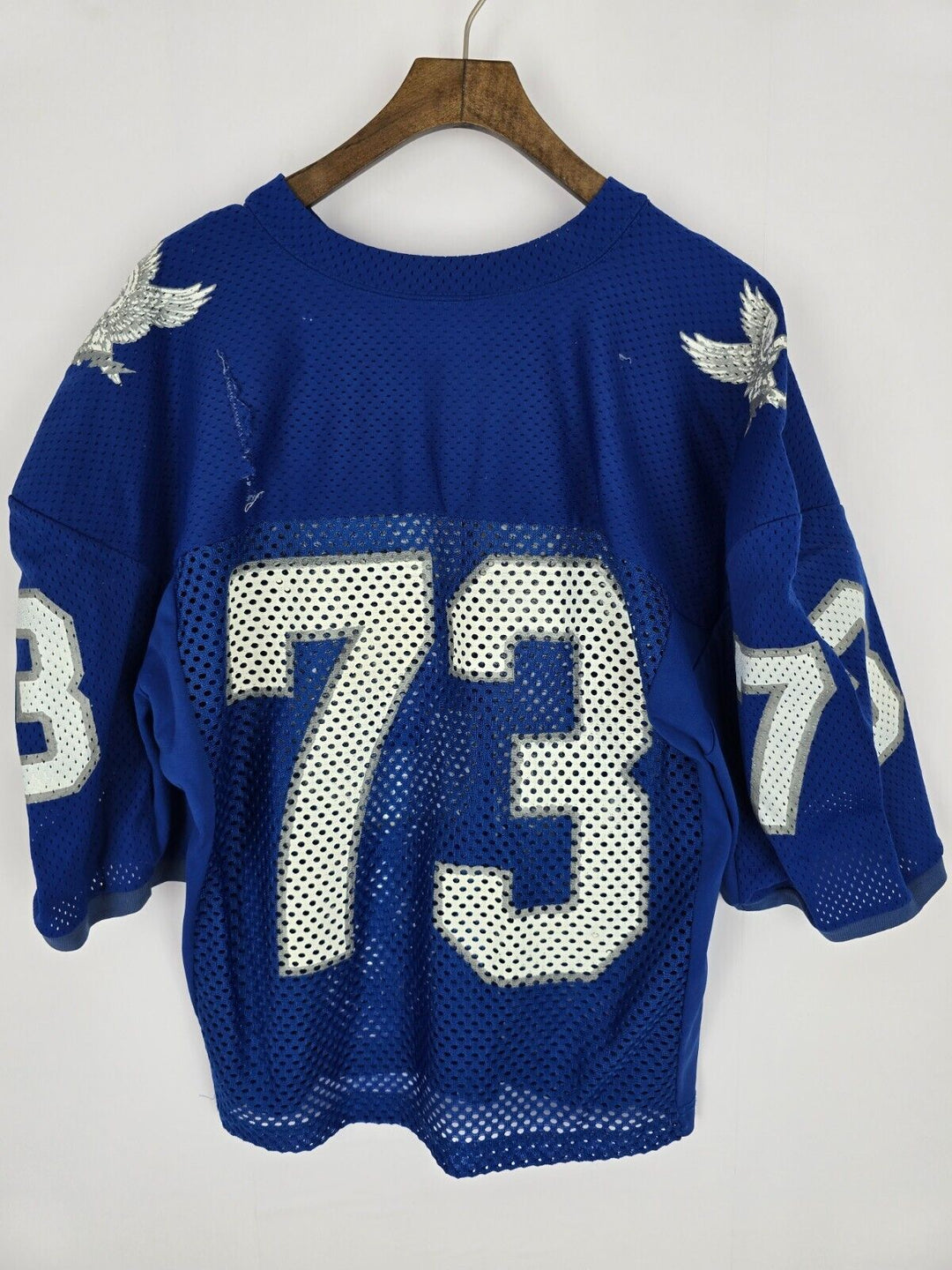 Vintage Champion #73 Mesh Jersey Size XL Blue