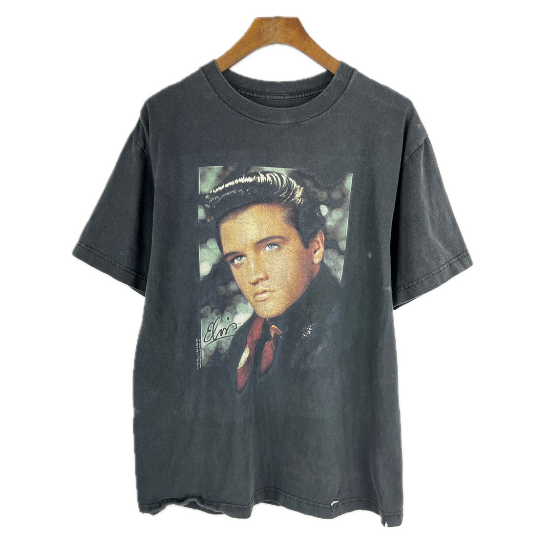 Elvis Presley Vintage Graphic T-Shirt Black Size S