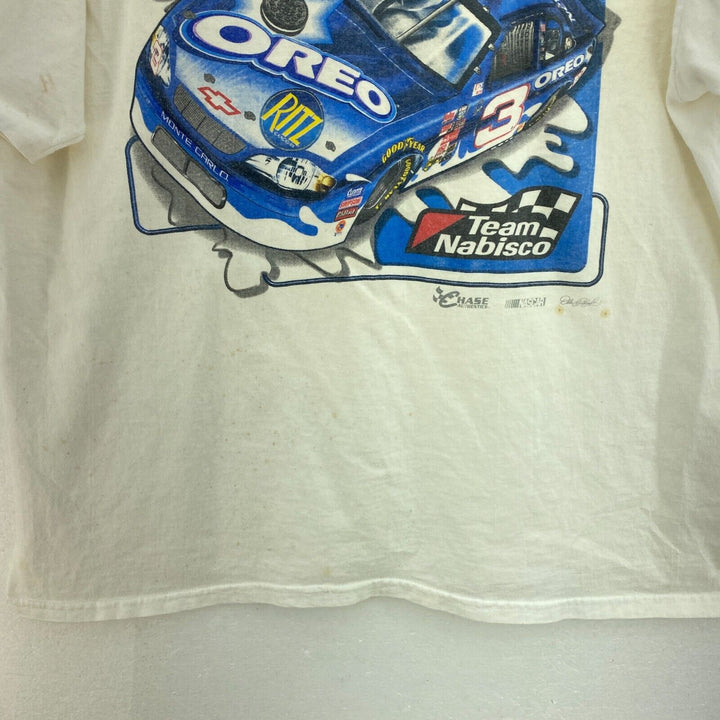 Vintage 3 Dale Earnhardt Jr Nascar Racing T-shirt Size L White