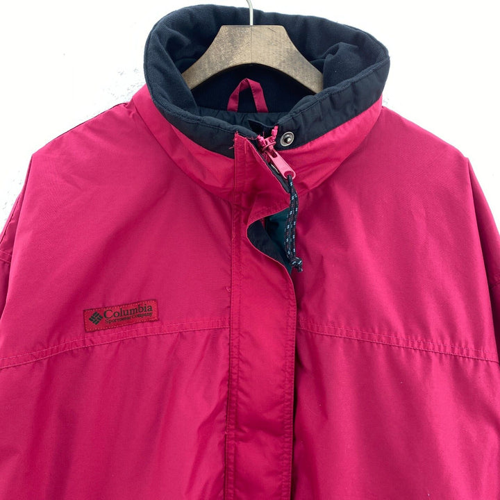 Columbia Bugaboo Vintage Pink Full Zip Light Jacket Size L Women's