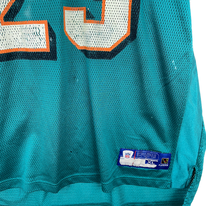 Vintage Reebok Miami Dolphins NFL Brown #23 Green Jersey Size XL