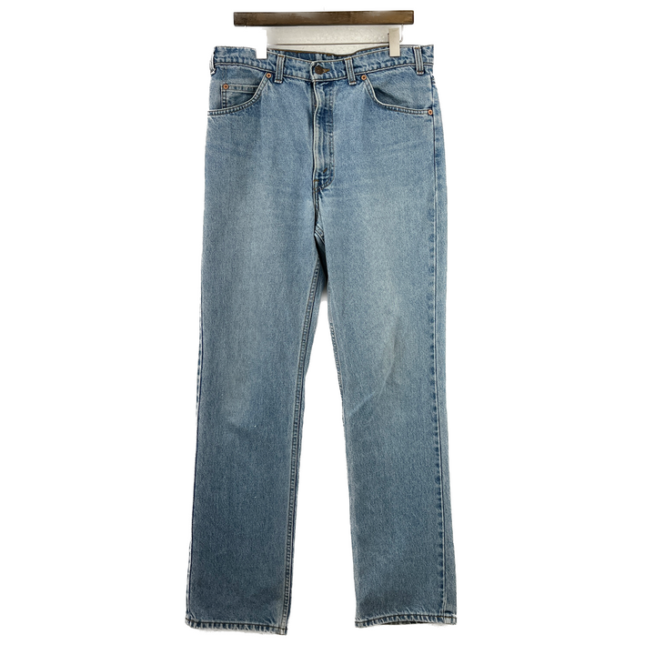 Levi's 619 Orange Tab Straight Taper Vintage Jeans Light Wash Blue Size 36x34