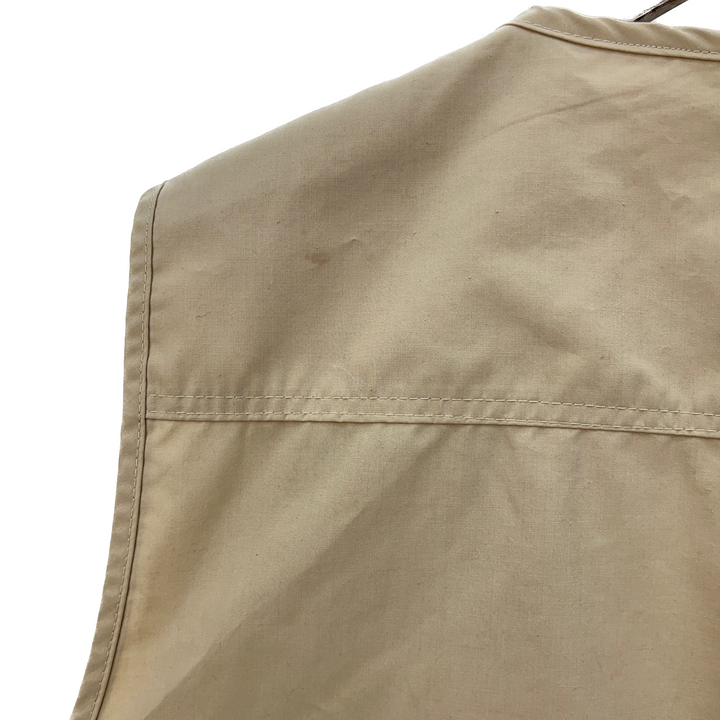 Vintage Olympina Full Zip Beige Fishing Vest Jacket Size XL