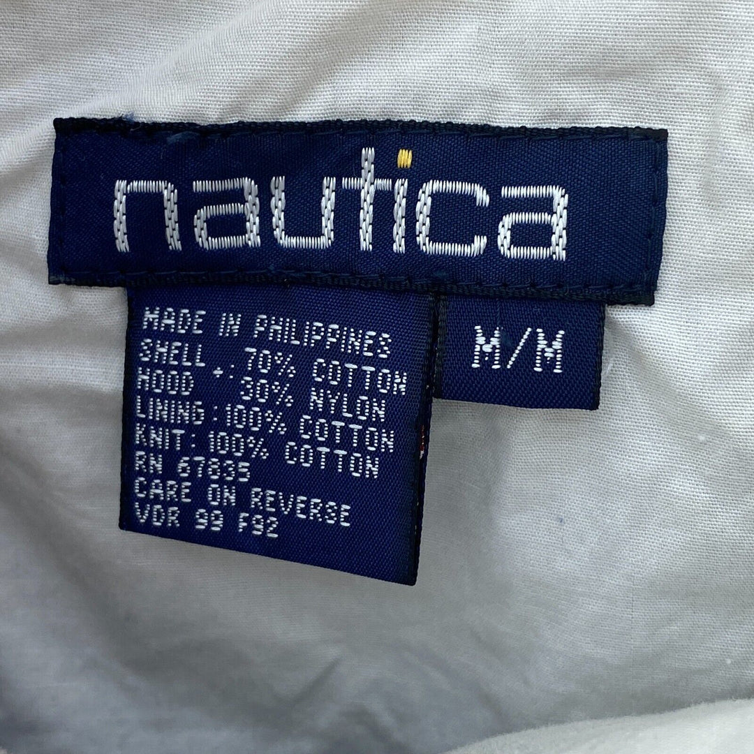 Vintage Nautica Full Zip Navy Blue Bomber Jacket Size M