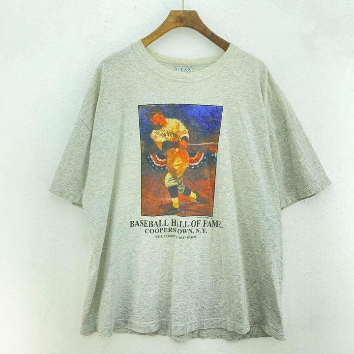 Vintage Baseball Hall Of Fame 1996 MLB Gray T-shirt Size XL