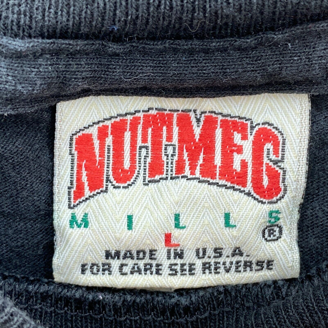 Vintage Nutmeg Dallas Cowboys 1995 NFL Black T-shirt Size L Kids