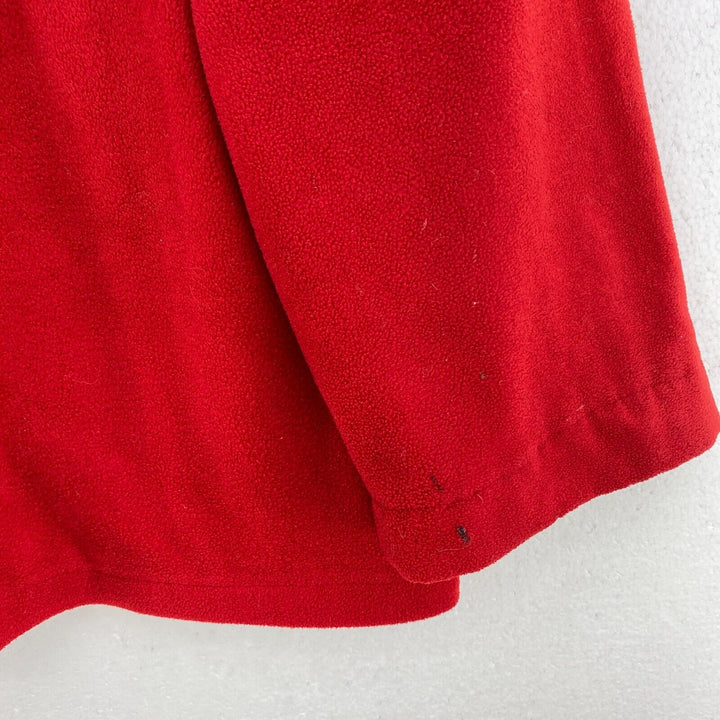 Vintage Bjornson Logo Full Zip Deep Pile Fleece Red Jacket Size S