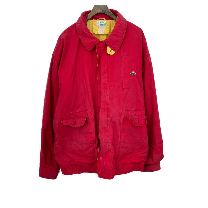 Vintage Lacoste Red Insulated Full Zip Jacket Size XL
