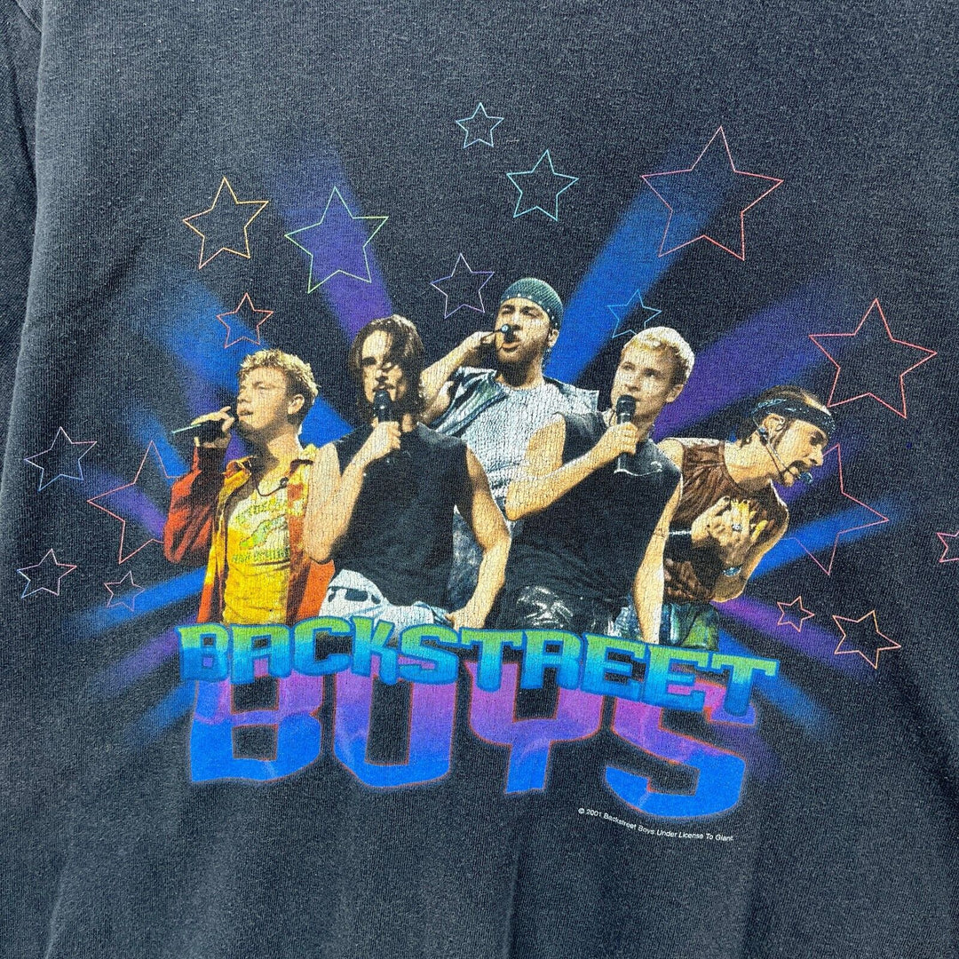 Vintage 2001 Backstreet Boys Black And Blue World Tour Concert T-shirt Black M