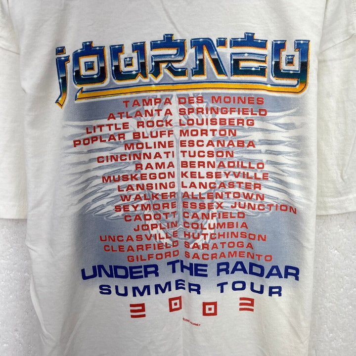 Vintage Journey Under The Radar Summer Tour 2002 White T-shirt Size L