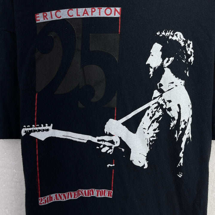 Vintage Eric Clapton Tour Black T-shirt Size XL