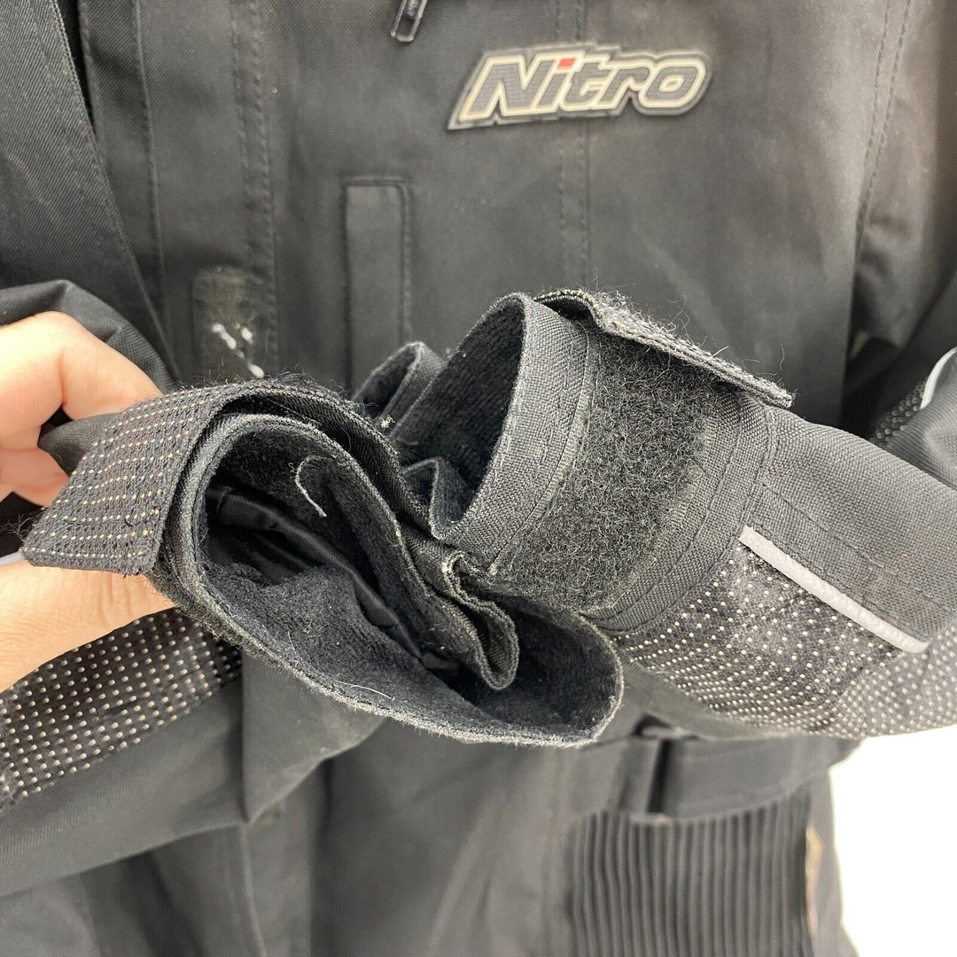 Nitro Racing Motorcycle Biker Jacket Size M Black With Armor & Liner