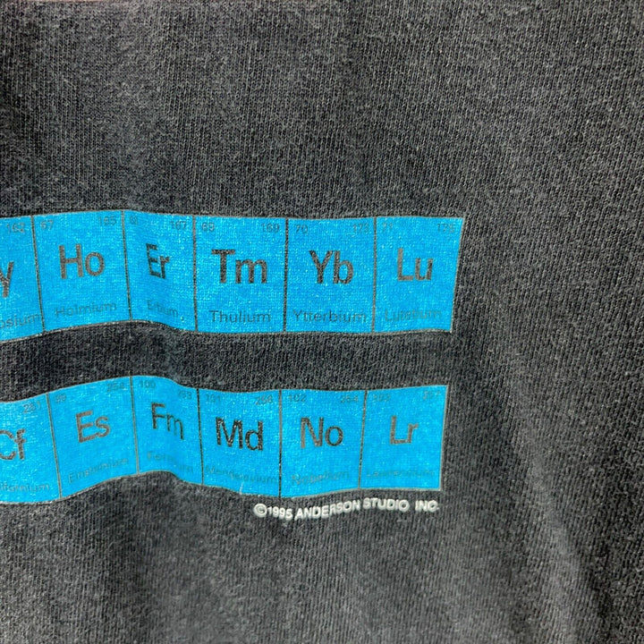 Vintage Periodic Table Of The Elements 1995 Black T-shirt Size L