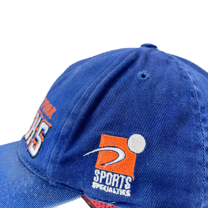 Vintage New York Knicks NBA-Basketball Embroidered Snapback Hat Blue Orange