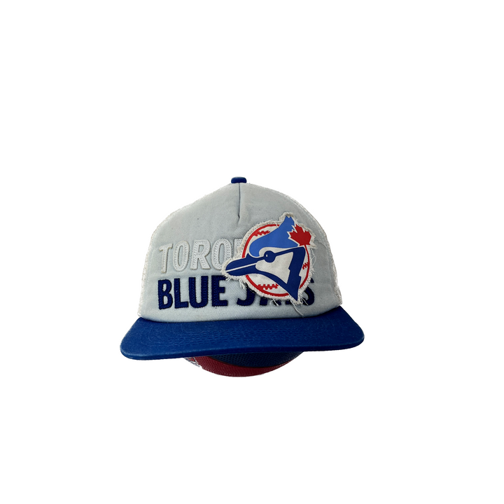 Vintage Toronto Blue Jays MLB-Baseball Embroidered Mesh Back Blue Trucker Hat