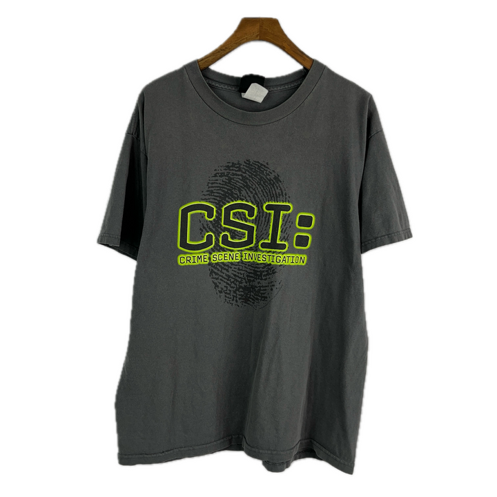 Vtg 2000 CSI Crime Scene Investigation TV Show Giant T-shirt Size L