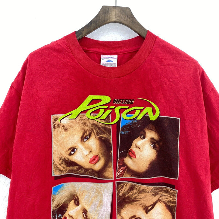 Vintage Poison Hair Metals Finest Red T-shirt Size L