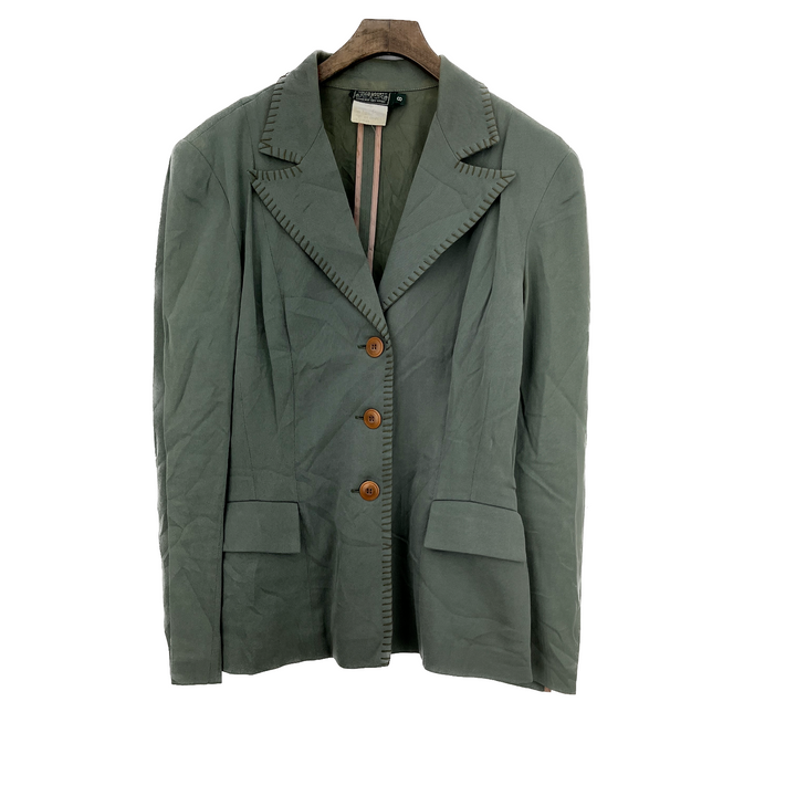 Vintage Ralph Lauren Country Earth Tone Green Blazer Jacket Size 8