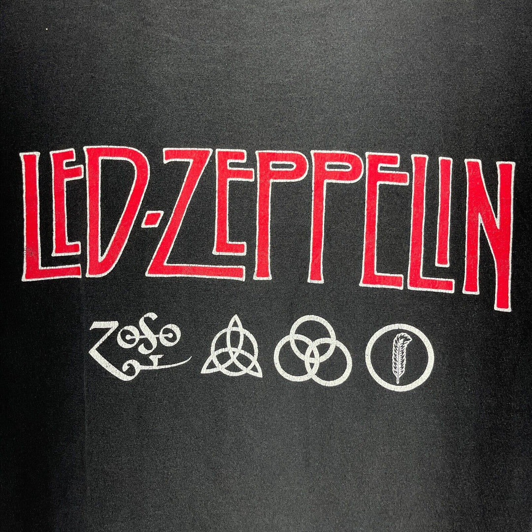 Vintage Led Zeppelin Stair Way To Heaven Rock Band Concert T-shirt Black Size M