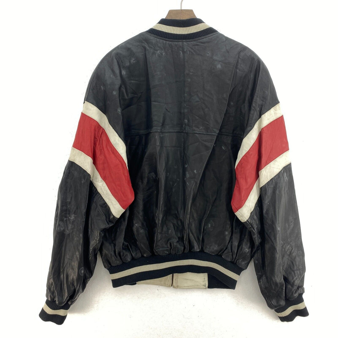 Vintage Pelle Pelle Marc Buchanan Black Full Zip Leather Jacket Size 40