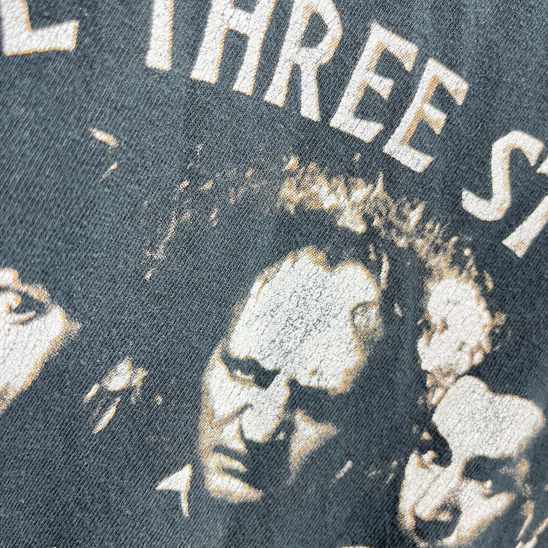 Vintage The Three Stooges Comedy Moe Larry Curly 2001 Black T-shirt Size L