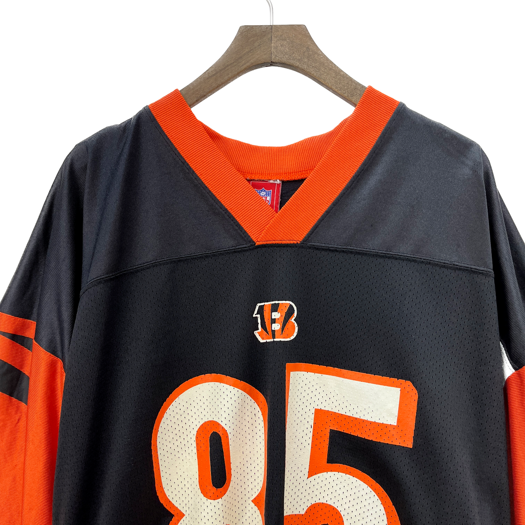 Reebok Cincinnati Bengals NFL Ochocinco Black Chad Johnson #85 Jersey Size 2XL