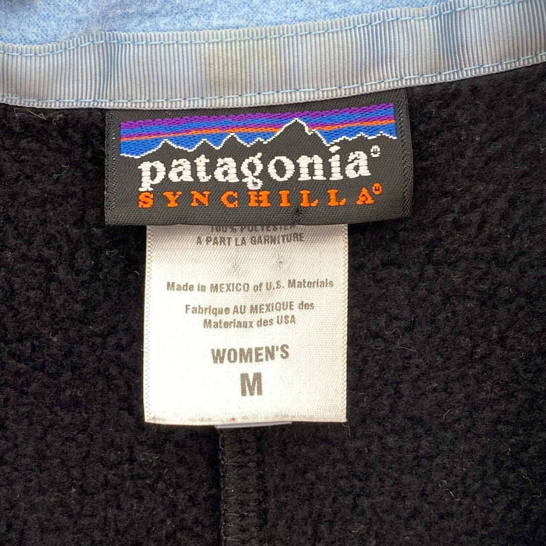Patagonia Synchilla Hampton Lake Spell Out Fleece Vest Jacket Black Size M